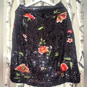 Maeve Floral Sequin Skirt Size 8